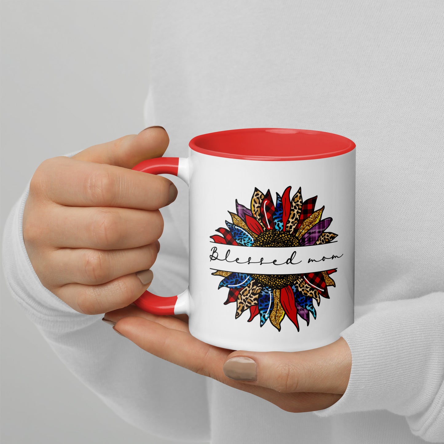 Sunflower Blessed Mom Mug