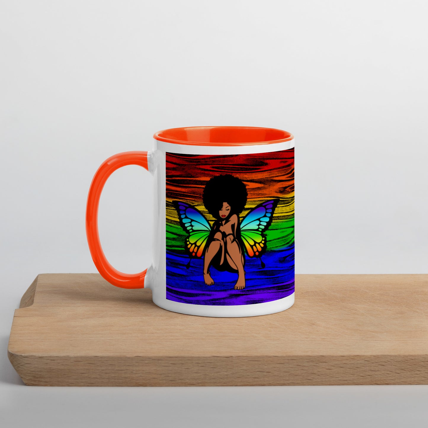 Mystical Afro Woman Butterfly Mug